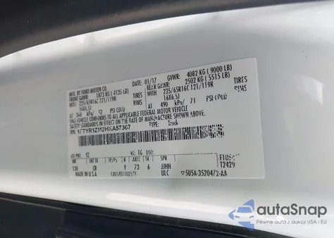 2017 Ford Transit-250 from USA, damaged, VIN 1FTYR1ZM2HKA57367